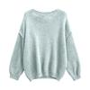 Women's Fashion Long-Sleeved Round-Neck Solid-Colour Top