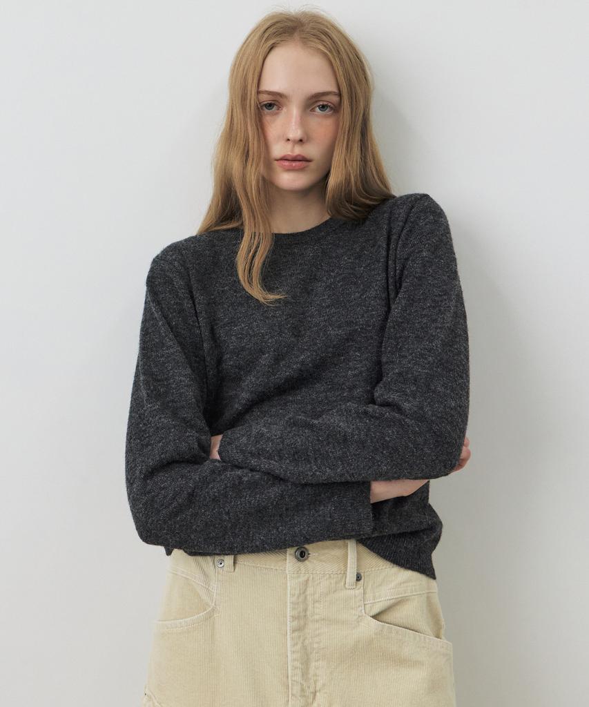 CITYBREEZE Wool Soft Round Neck Knit_4 Colors