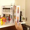 1 Pcs Household Kitchen Pull-out Rotating Seasoning Bottle Rack Kitchen Plastic Storage Rack