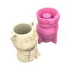Animal Panda Concrete Silicone Mold Succulent Flowerpot Clay Cement Plaster Molds Home Garden Flower Pots Mould Crafts