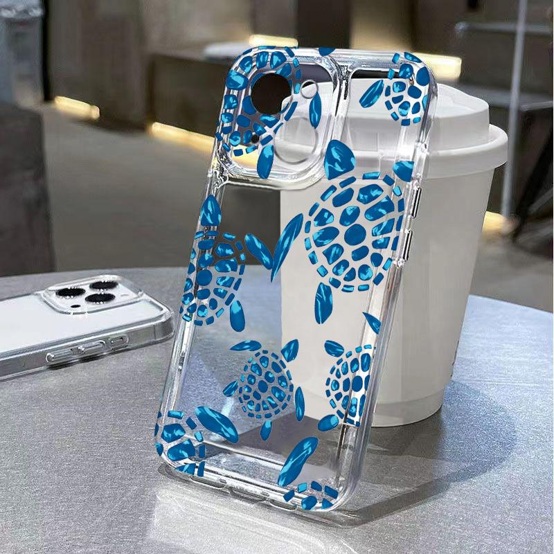 Abstract Turtle Phone Case for iPhone 17 Air 16 15 14 13 12 11 Pro Max Plus Mini  X 8 7 Soft Transparent Cover Fundas Accessory