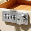 4-Digit Mechanical Password Lock Zinc Alloy Number Security Lockset 4-Digit Code Lock  Drawer Use