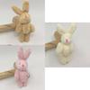 Mini 6cm Long Hair Jointed Rabbit Plush Teddy Bear Doll Diy Decor Clothing Gift Box Accessory