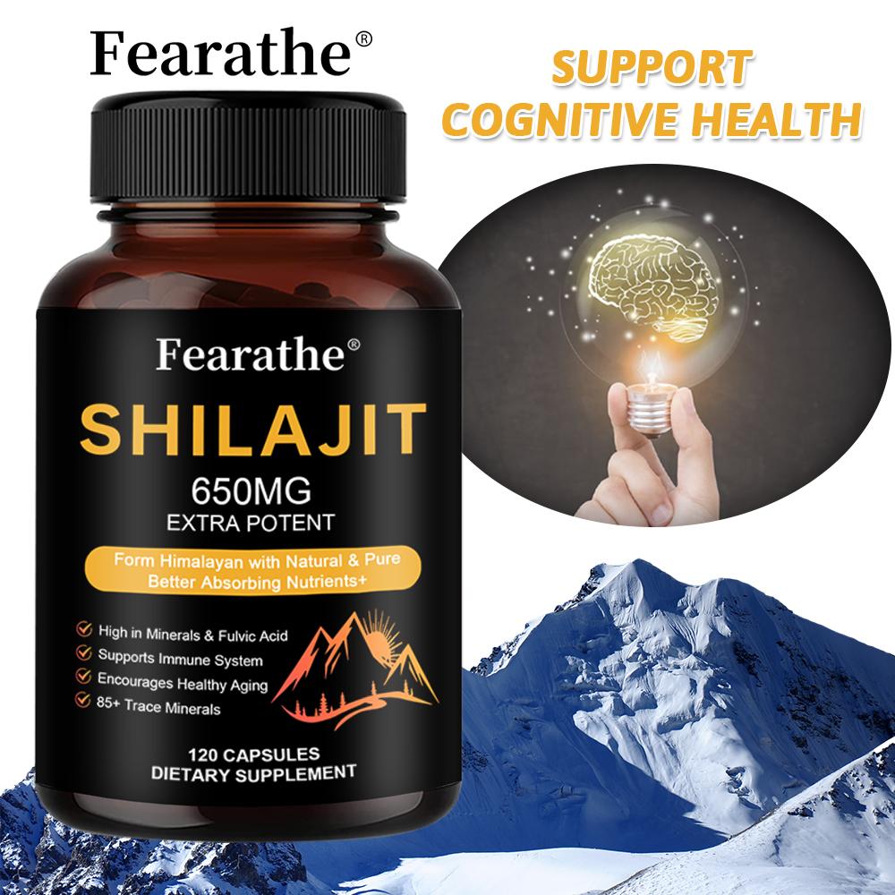 Shilajit 650mg Is Sourced from the Himalayas, Naturally Pure, 120 Capsules.