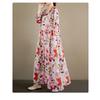 DIMANAF New 2026 Women Plus Size Spring Summer Beach Long Dress Elegant Lady Loose Oversize Maxi Floral Print