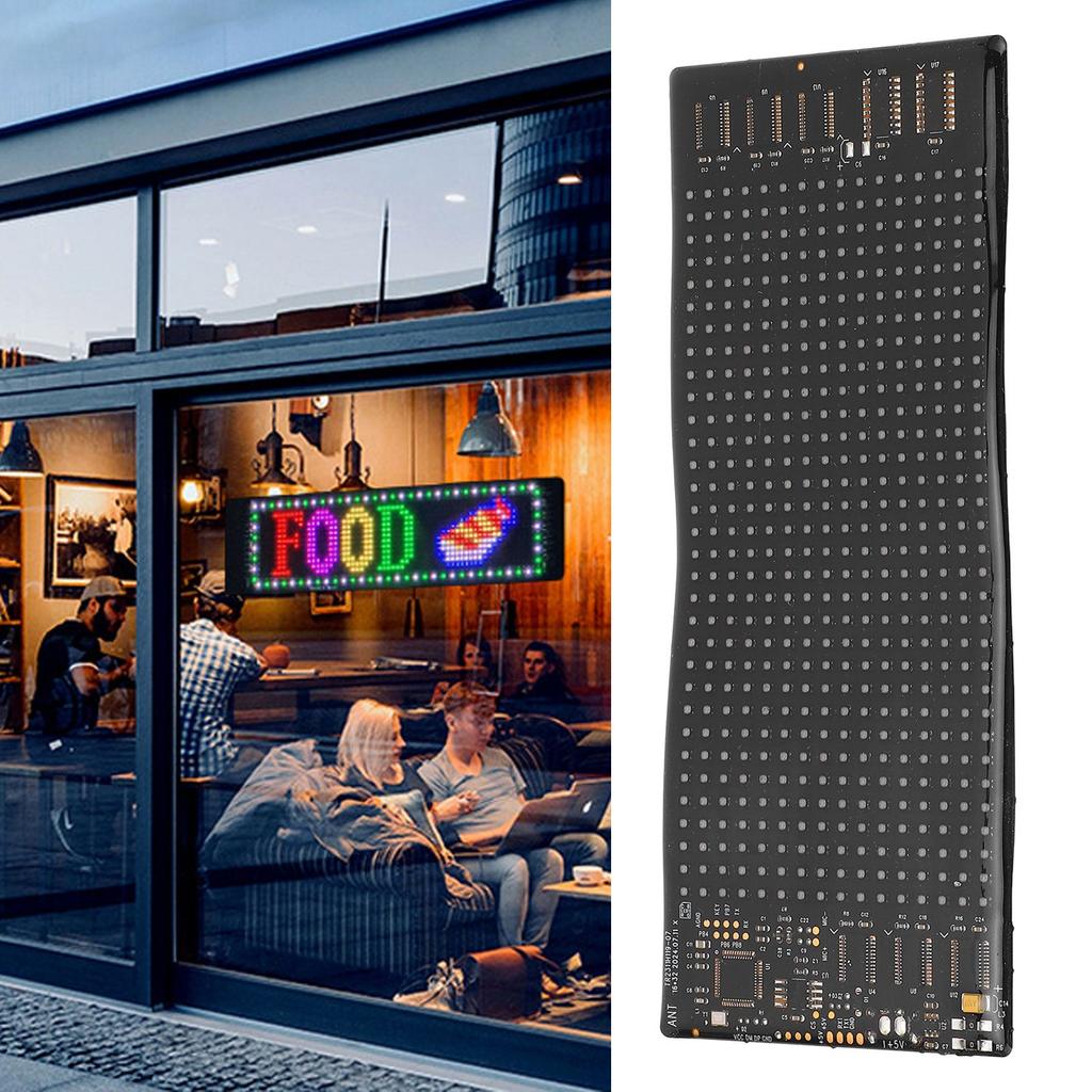 LED   Panel with RGB LED Beads Programmable LED Sign IP65 Water-Proof   APP Control for Wedding 6.8 x 2.8 Inch