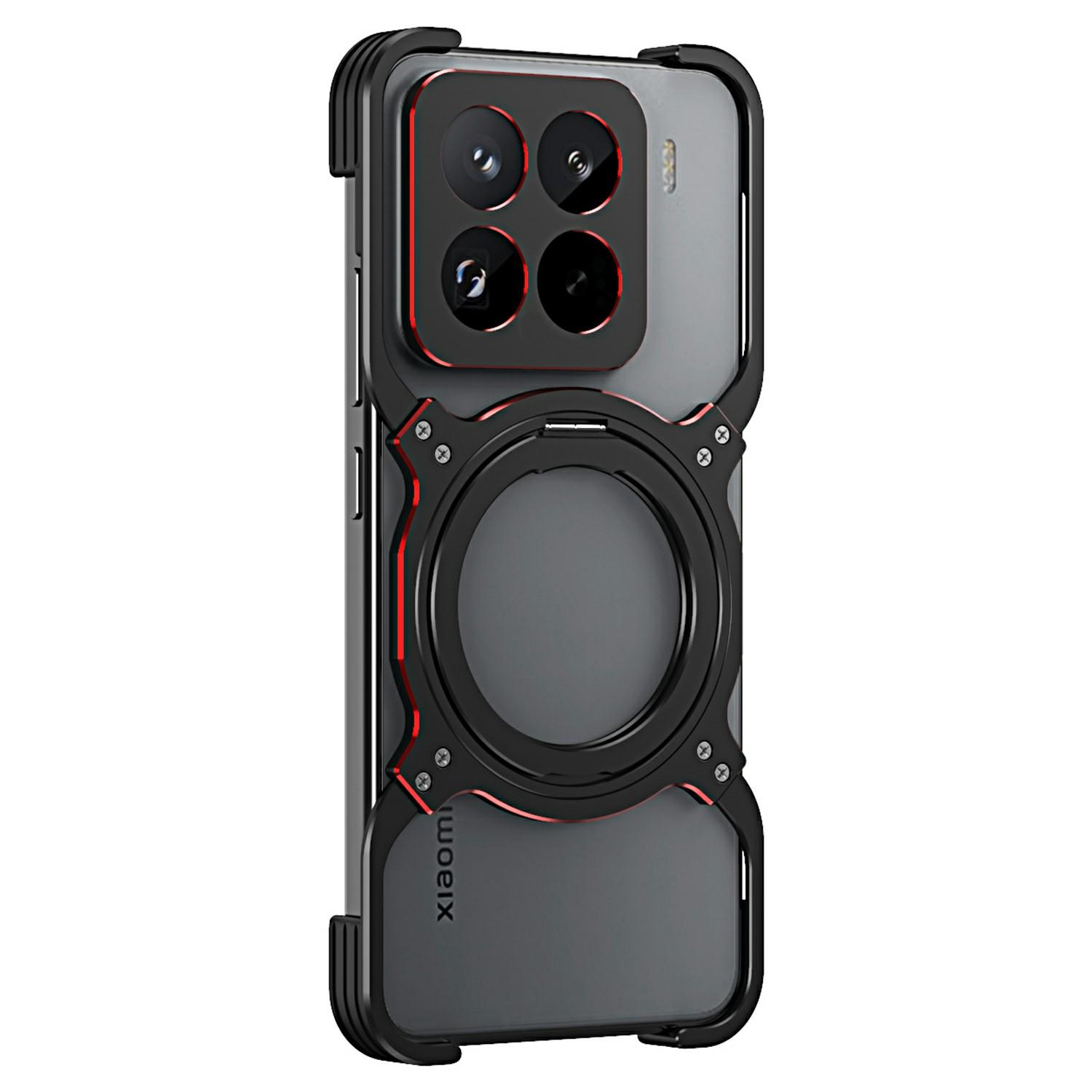 Per Xiaomi 15 Pro Kickstand Case Metal Bumper Magnetic Phone Cover