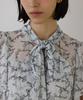 Casual Dress 25SS Bow Tie Pleats Print One Piece for Women [Grace Continental]
