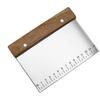 Stainless Steel Pastry Scraper Chopper - Dough Bench Scraper Pastry Cutter with Wood Handle and Measuring Marks, Multipurpose Kitchen Tool for Flat To