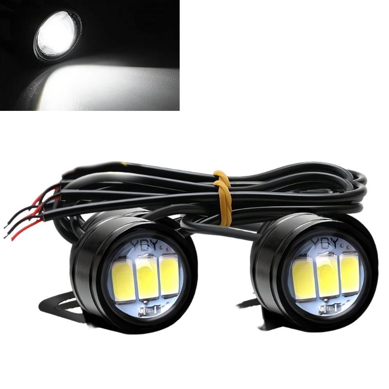 Universal 12V LED Daytime Running Lamps with Shockproof Design & Long Service Life for All Car & Motorcycle Models