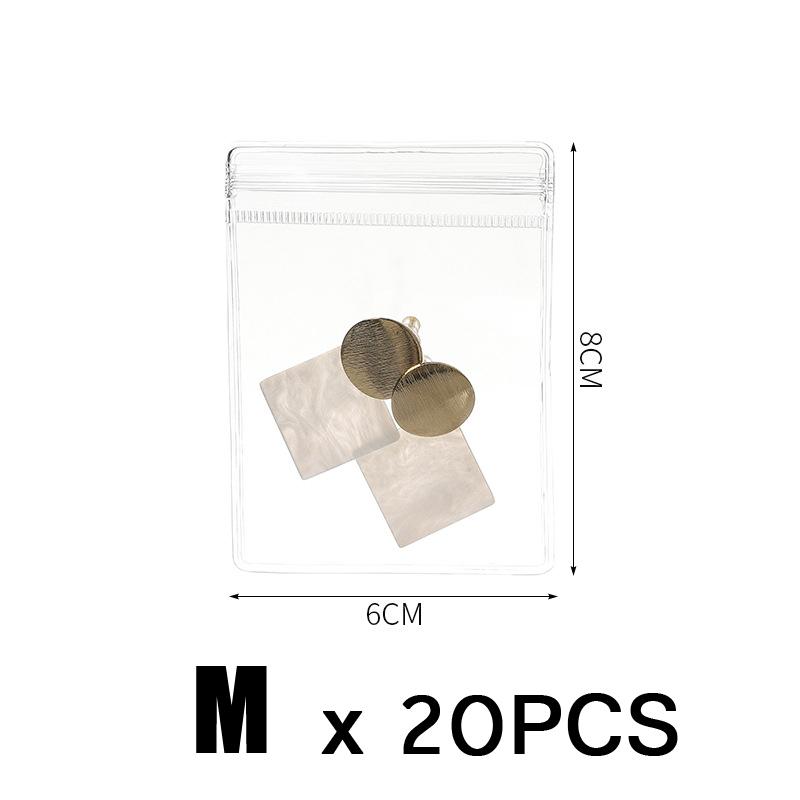 20 Stück transparente, selbstdichtende Schmuckbeutel, dicke Halsketten, Armbänder, Druckverschlussbeutel, Ring-Aufbewahrungstasche, Aufbewahrungstasche, Antioxidationsbeutel