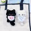 Squeaky Cute Big-Eyed Siamese Cat Plush Keychain Pendant