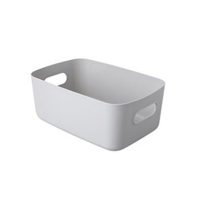 5pcs Plastic Storage Basket Desktop Organizer Bin with Handles for Cosmetics Toiletries Kitchen Snacks Sundries