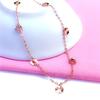 Purple Gold Flake Fringed Anklet Exquisite Delicate Rose Gold-Plated Car Flower Disc Anklet Jewelry