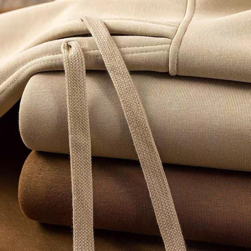 500g Earth Tones Heavyweight Spring Hoodie - Japanese Retro Unisex Casual Sweatshirt