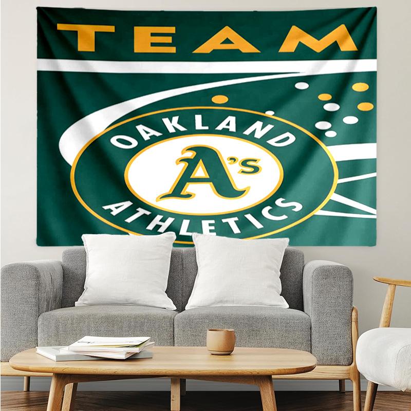 Athletics Oakland Emblem Quick-Dry Tapestry Hanging for Bedroom,Livingroom, Playroom,Decor Art Room Wall Tapestry Holiday and Birthday Gifts
