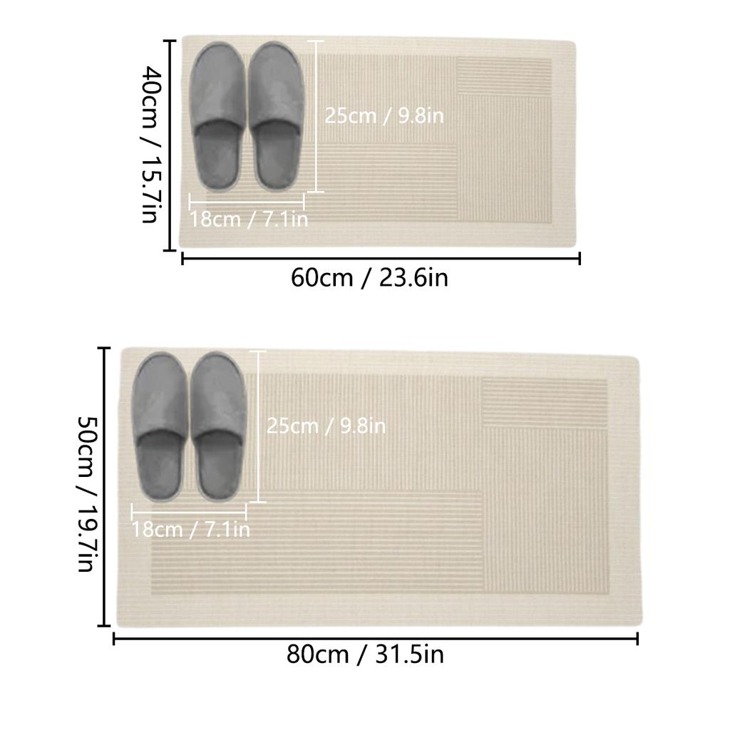 Thickened bathroom flannel absorbent floor mat shower room door non-slip foot mat household toilet mat