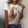 Kawaii Funny Animal Graphic Women's T Shirts Casual Oversize Short Sleeve Top Female Fashion Clothing Ladies