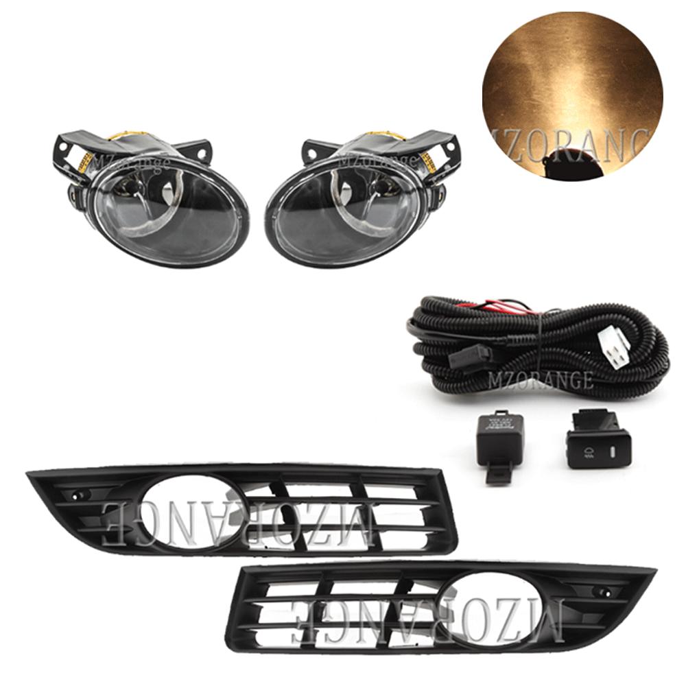LED Fog Lights for VW Passat B6 2006-2011 Front Bumper Fog Lamp Cover Grill Bezel Headlight for Volkswagen Foglights Accessories