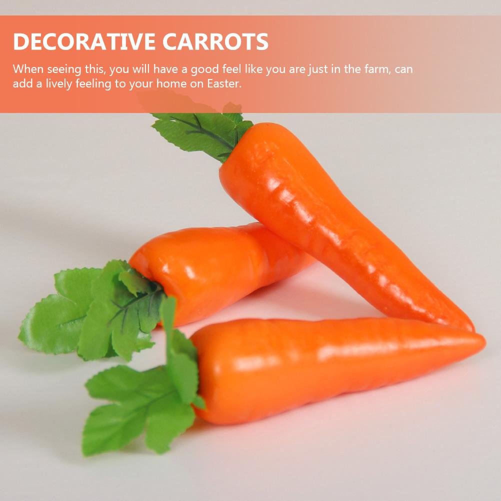 Lifelike Vegetable Decoration Artificial Carrot Carrots Party Favor Easter Foam Decorations