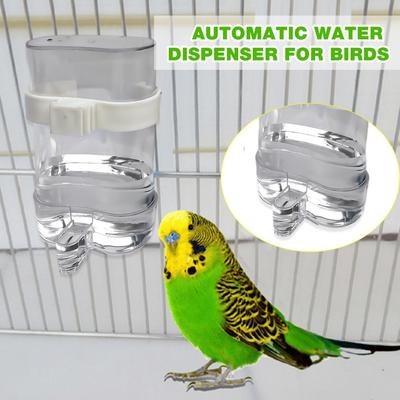 Automatic Drinking Fountain Transparent Leakproof Bird Feeder Large Wren Starling Feeder Pet Accessories for Cockatiels Finches