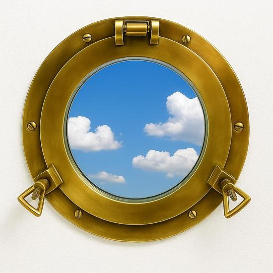 30.48 cm Rustic Nautical Porthole Window Solid Aluminum, Maritime Wall Decor Home Office Decor Wedding Anniversary Christmas New Year Biethday Gift