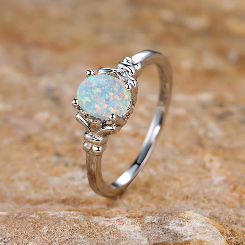 

Hot Sale, Diamond Rose Gold Ring Women s, Versatile Temperament Ring Vintage Slightly Set White Diamond Jewelry no. 6