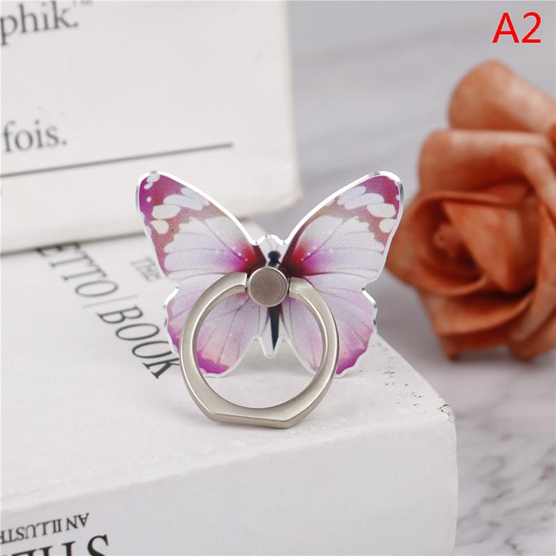 1 Pieza Soporte Universal para Teléfono Móvil con Forma de Mariposa Hermosa, Anillo de Dedo A2