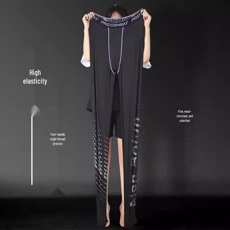 Men's Winter High-Stretch Training Pants - Warm, Quick-Drying Yoga & Running Tights for Autumn/Winter