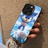 Cartoon S-Sonics Hedgehog Phone Case For 17 Pro Max IPhone 16 Pro Max 15 14 Plus 12 13 X XS Max 11 Colorful Silver Cover