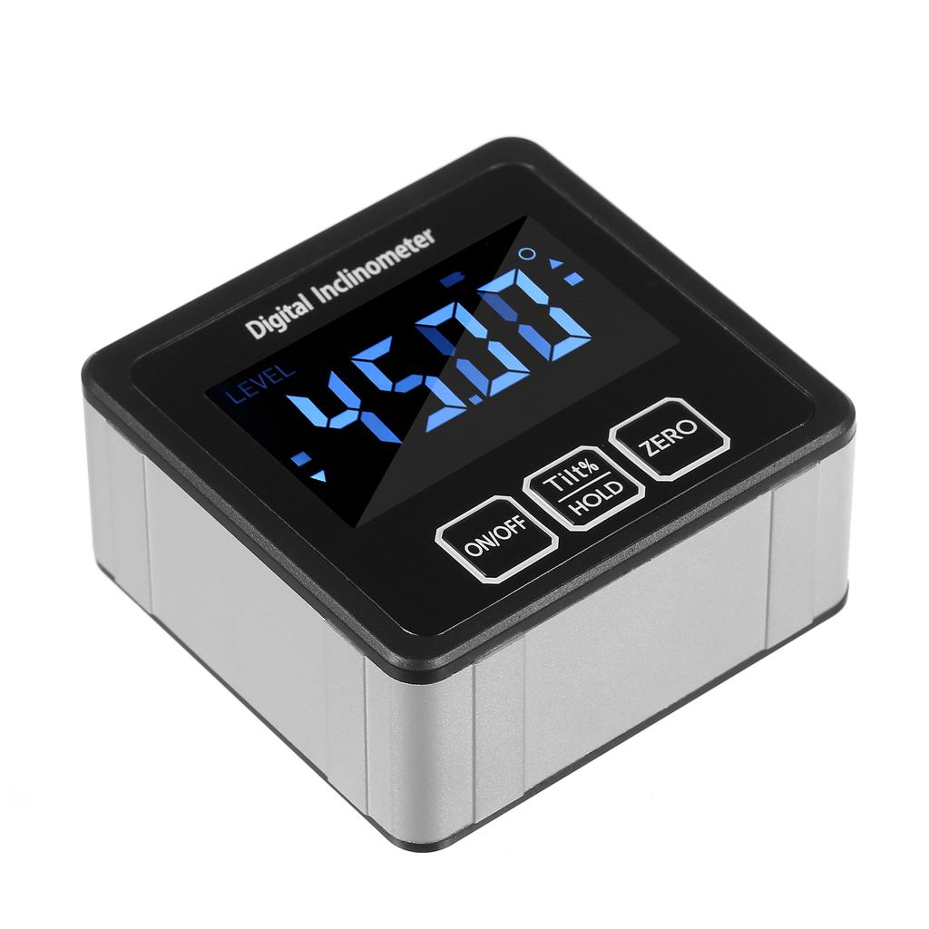 Aluminum Alloy Shell 4*90 Degrees  Measuring Range Digital Inclinometer for Carpentry   Building   Automobile