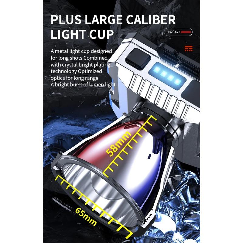 Super Bright Rechargeable Sensor Headlight 1200mAh High Power Headlamp Waterproof Emergency Fishing Camping Lantern Head Torch