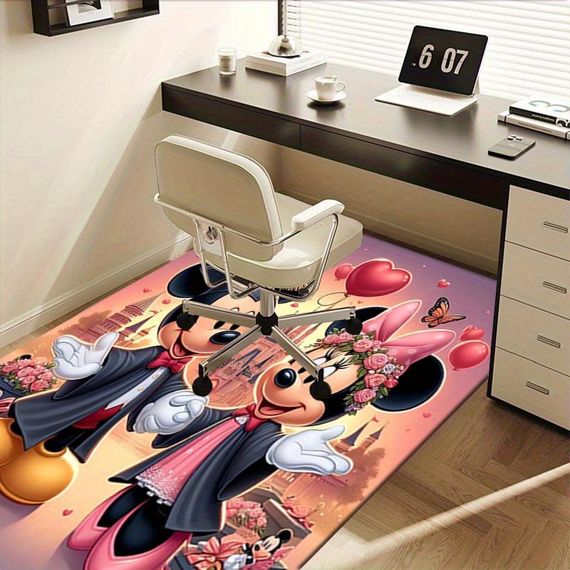 1pc Office Carpet, Desk Under Mat, Gift for Home Decor, Mickey Mouse Graduation Theme Rug, Romantic Valentine's Day Decoration