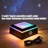LED Touch Sensitive Crystals Atmospheres Lamp Base Featuring Dimmable Light for Jewelry Display and Home Decoration