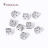 Luxury 18K Gold Plated Inlay Zircon Square Spacer Separator Beads High Quality Jewelry Making DIY Bracelets Necklace Accessories