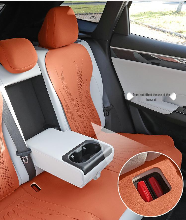 Galaxy L7 Car Seat Cushion - All-Season Ventilated Suede Half-Wrap Cover