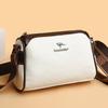 Oil wax leather women's bag retro double-sided light luxury internet famous shoulder bag crossbody bag