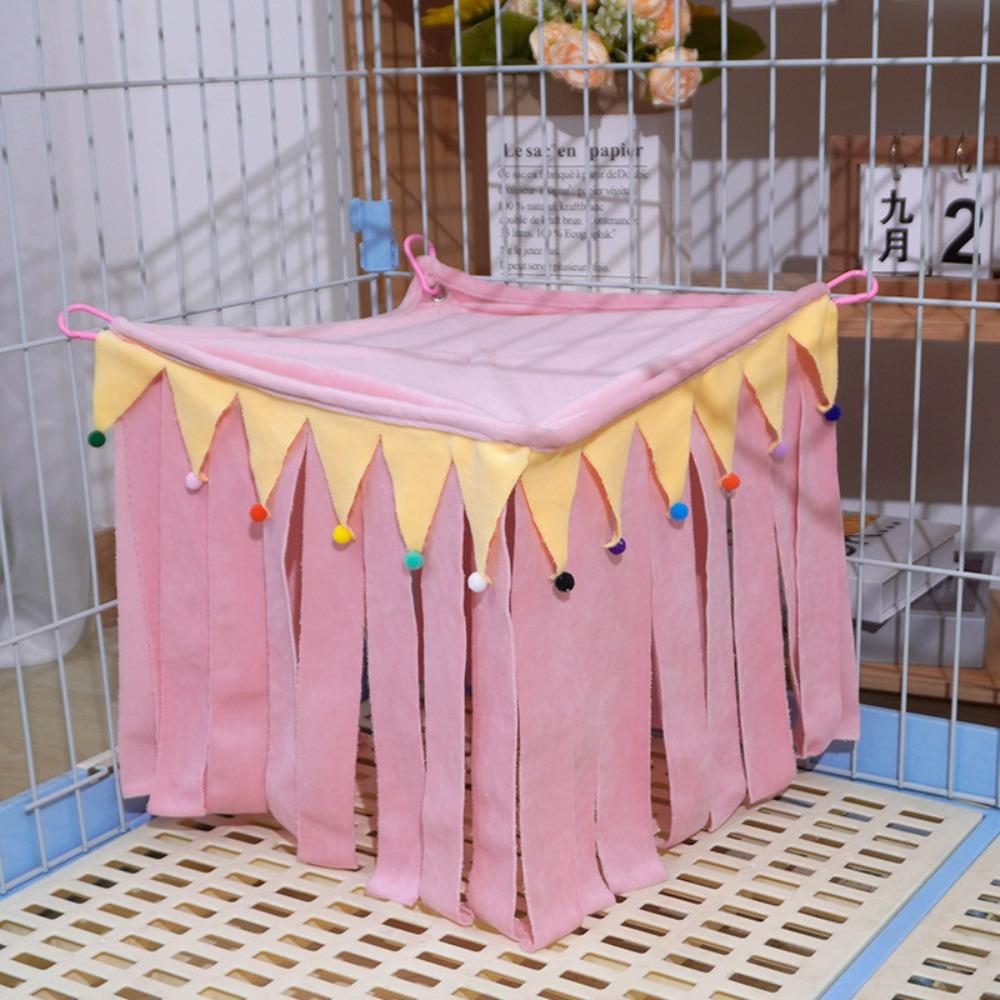 Curtain Guinea Pig Pet Tent Hideout Hamster Hide Corner Nest  Cage Accessories