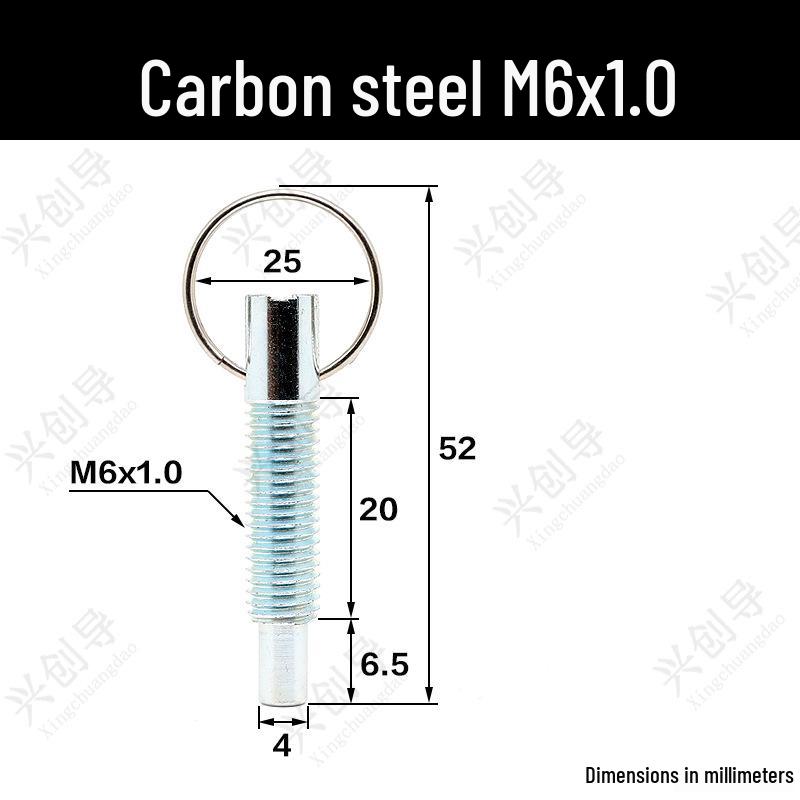 Self-Locking Stainless Steel Pull Ring Indexing Plunger with Telescopic Pin