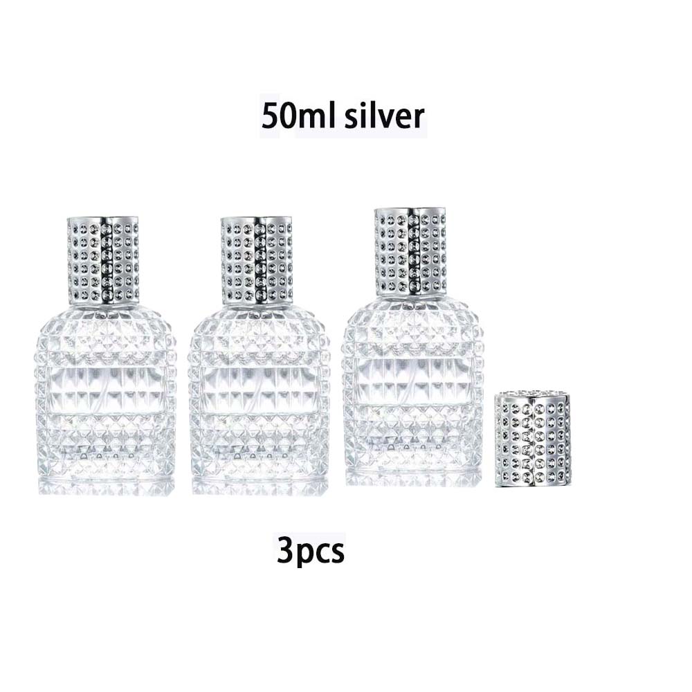 30ML/50ML Travel Perfume Atomizer 1Pcs/3Pcs Portable Pineapple Shape Dispenser Refillable Transparent Spray Bottles Unisex