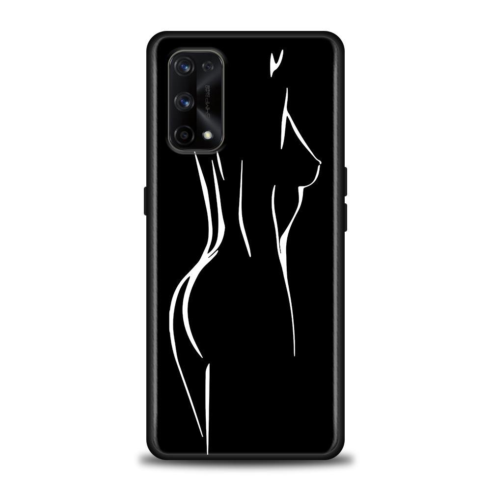 Minimalist Line Art Sexy Lover Kiss Case For Realme C21Y C21 C25 C20 C15 C12 C11 C1 GT Master Neo Neo2 5G Fundas Capa Soft Cases