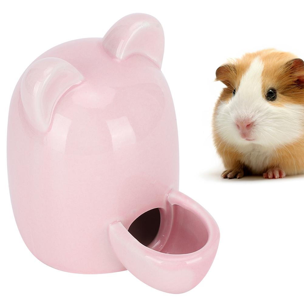 250ml Pet Ceramics Waterer Drinking Feeder Mute Water Dispenser for Hamster Hedgehog Squirrel