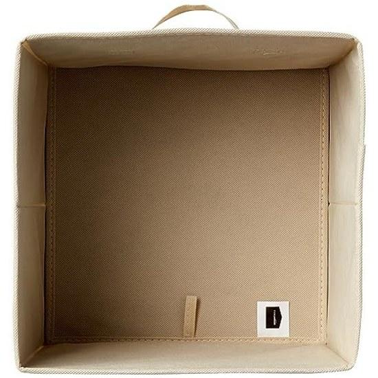 Basics Storage Box Folding Type 6-Piece Set Handles Beige 272728cm