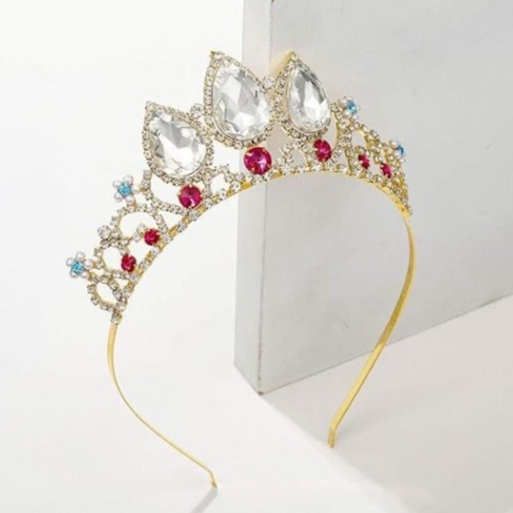 Sparkly Rhinestone Bridal Wedding Crown Pearl Headband Crystal Tiara  Wedding Photography