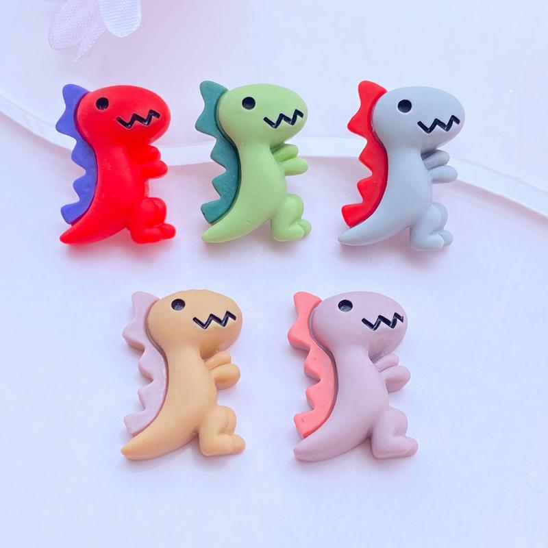 

20 шт. Смешанные смолы Милый Дракон Мультяшный Динозавр плоская спинка Кабошон Миниатюрный узор аппликация украшение поделка DIY скрапбук