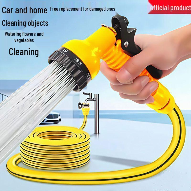 High-Pressure Soft Water Hose for Gardening, Car Washing, and Household Use - Flexible, Gardening, Explosion-Proof, 4-Point Thin Tube