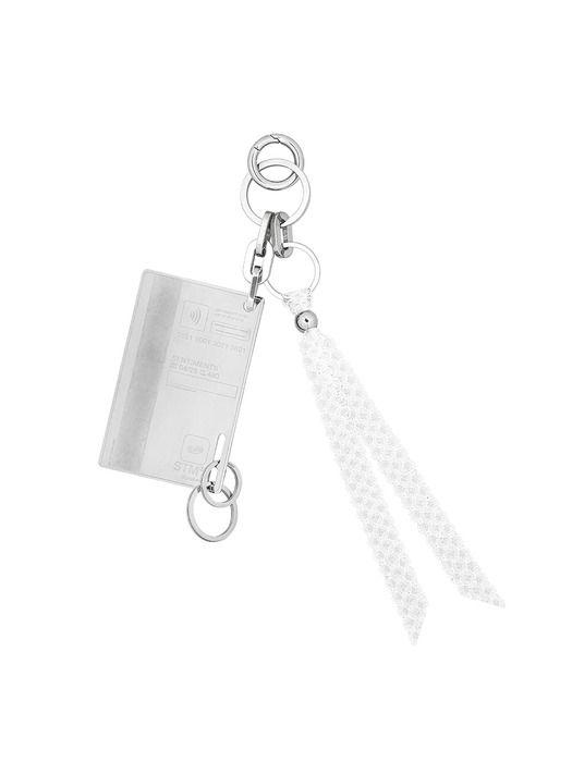 SENTIMENTS NO.527 [silver] STM Silver CARD LACE KEY RinG