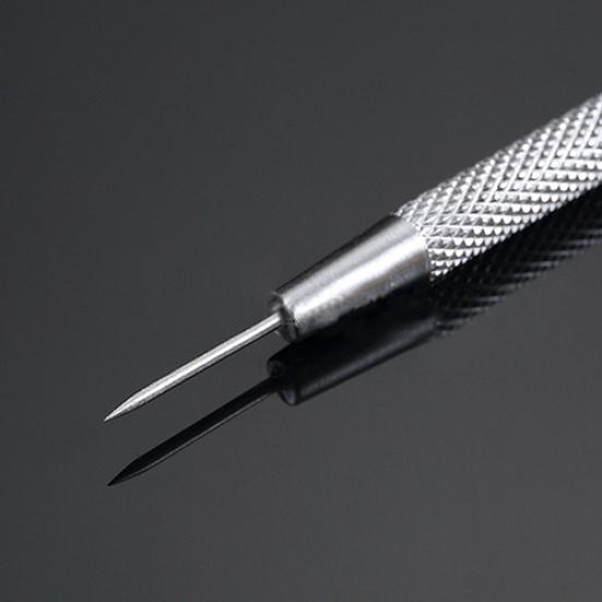 Non-Slip Stainless Steel Pimple Popper Acne Blackhead Removal Needle Tool Silver