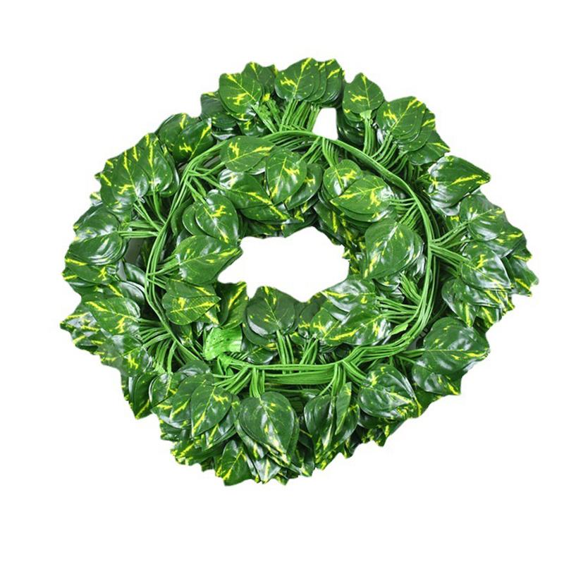 3/6pcs Artificial Ivy Leaf Plants Vine Hanging Garland Fake Foliage Flowers Home Kitchen Garden Office Wedding Wall Decor Rattan