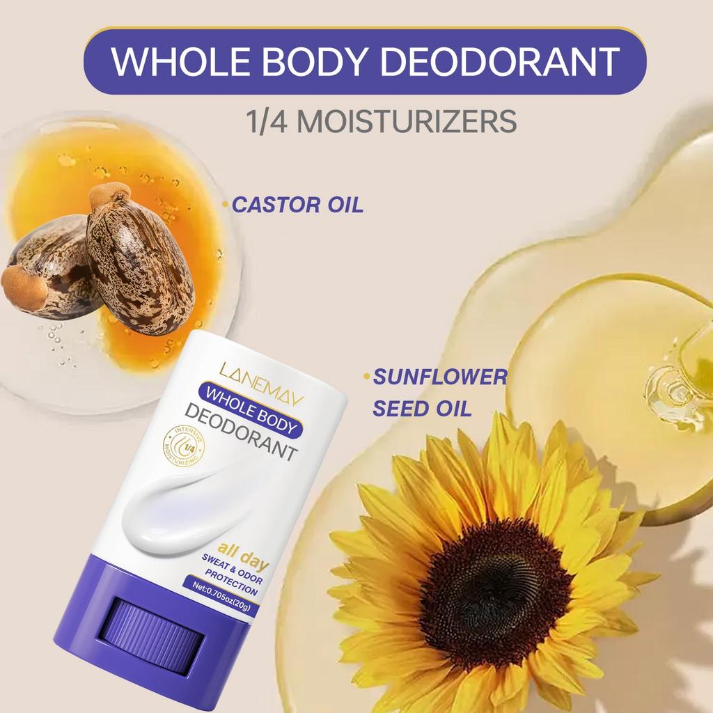 Whole Body Deodorant-Moisturizer The Skin, Get Soft And Comfortable-48HR Odor & Wetness Protection-Suitable for Women, 20g